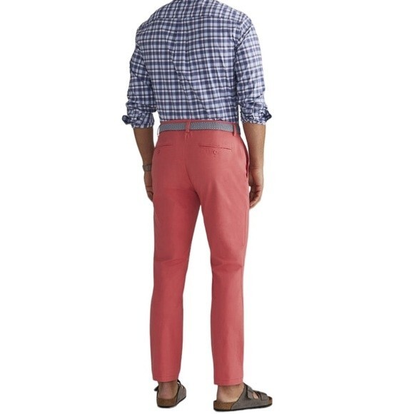 NWT VINEYARD VINES Slim Fit Breaker Pants Sailor Red, Salmon Pink 30 x 30 - Picture 2 of 9